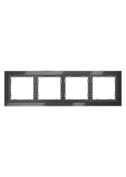 Рамка 4-м S70 стеклян. графит Voltum VLS110407