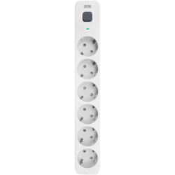 Фильтр-удлинитель PowerCom SP-06W 1.8M, 6 розеток, белый, 16А, 4кВт, 380Дж, защитные шторки, защита от КЗ, перегрузки, ВЧ и импульсных помех, кабель 3x1 мм2, ШхГхВ 338.5х50х40.2 мм, вес 0.48 кг./ Surge protector PowerCom SP-06W 1.8M, 6 sockets, white, 16A