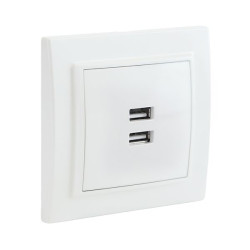 Минск Розетка USB 2-мест. СП 2,1А бел. EKF