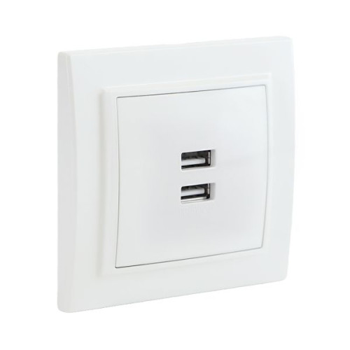 Минск Розетка USB 2-мест. СП 2,1А бел. EKF