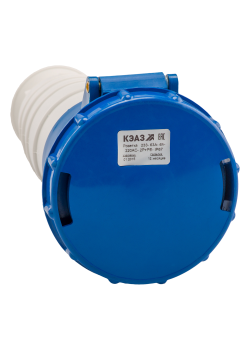 Розетка кабельная 233-63А-6h-220AC-2P+PE-IP67
