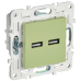 SKANDY Розетка USB A+A 3,1А SK-R15G мятный IEK SKANDY Розетка USB A+A 3,1А SK-R15G мятный IEK