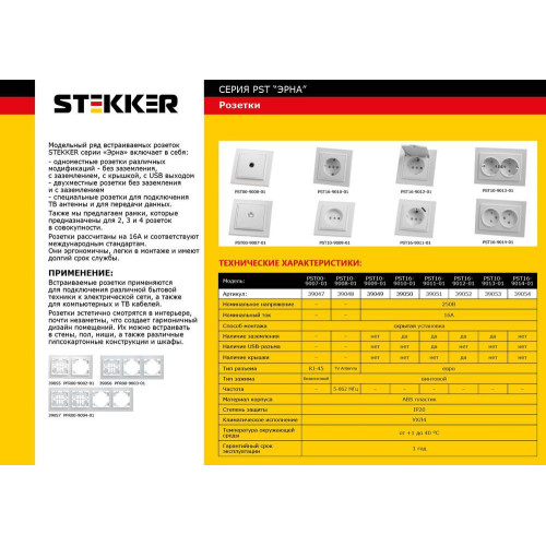 Рамка 4-местная горизонтальная STEKKER, PPFR00-9004-01, серия Эрна, белый