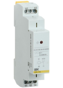 Реле промежуточное OIR 1 конт. (16А) 24В AC/DC IEK OIR-116-ACDC24V