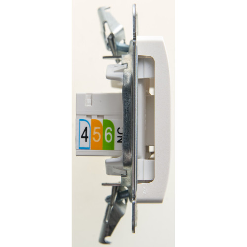 GLOSSA РОЗЕТКА двойная RJ11+RJ45 кат.5e, механизм, ПЕРЛАМУТР GLOSSA РОЗЕТКА двойная RJ11+RJ45 кат.5e, механизм, ПЕРЛАМУТР