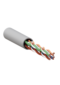 Витая пара TERACOM Cat.5E U/UTP 4 п. solid PVC сер. (305м)