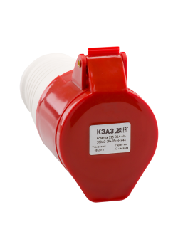 Розетка кабельная 215-16А-6h-380AC-3P+PE+N-IP44