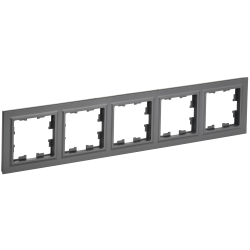 BRITE Рамка 5-местная РУ-5-БрГ графит IEK