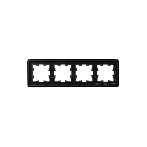 BRITE Рамка 4-местная РУ-4-1-Бр металл черный RE AL IEK BRITE Рамка 4-местная РУ-4-1-Бр металл черный RE AL IEK
