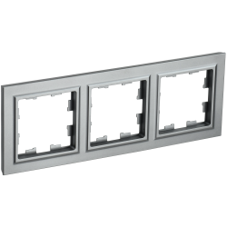 BRITE Рамка 3-местная РУ-3-БрС сталь IEK