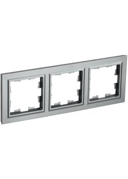BRITE Рамка 3-местная РУ-3-БрС сталь IEK