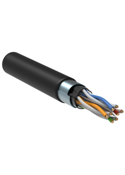ITK Витая пара F/UTP кат.6 4х2х23AWG solid LSZH нг(А)-HF черный (305м)