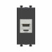 Компьютерная розетка RJ-45 без шторки модульная, кат.6А экранированная, Avanti, черный матовый, 1 модуль Компьютерная розетка RJ-45 без шторки модульная, кат.6А экранированная, Avanti, черный матовый, 1 модуль