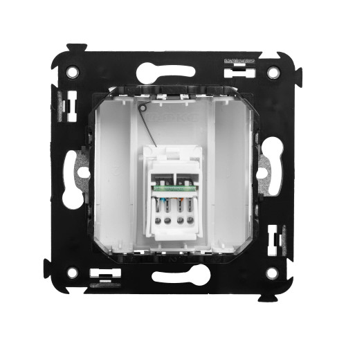 Компьютерная розетка RJ-45 в стену, кат.5e одинарная, Avanti, белоеоблако Компьютерная розетка RJ-45 в стену, кат.5e одинарная, Avanti, белоеоблако