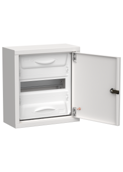 TITAN 5 Корпус металлический ЩРн-12 (1х12) 335х310х140мм IP31 белый (одна дверь) IEK