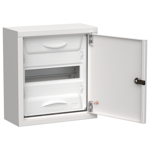TITAN 5 Корпус металлический ЩРн-12 (1х12) 335х310х140мм IP31 белый (одна дверь) IEK
