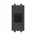 Компьютерная розетка RJ-45 без шторки модульная ,кат.6, Avanti, черный матовый, 1 модуль Компьютерная розетка RJ-45 без шторки модульная ,кат.6, Avanti, черный матовый, 1 модуль