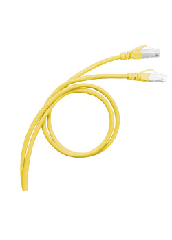 Шнур коммутационный RJ 45 - категория 6a - S/FTP - PVC -экранированный - 1 м - желтый