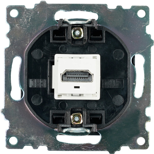 Розетка HDMI 2.1, Type A (механизм), STEKKER GLS00-7118-05, серия Катрин, черный Розетка HDMI 2.1, Type A (механизм), STEKKER GLS00-7118-05, серия Катрин, черный