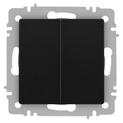 Выключатель Accent 6-104-05 двойн. 10А-250В IP20 СУ AL/CU антрацит Intro Б0063488