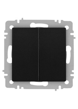 Выключатель Accent 6-104-05 двойн. 10А-250В IP20 СУ AL/CU антрацит Intro Б0063488