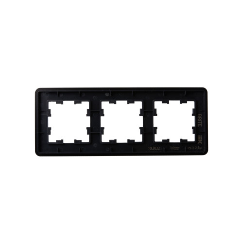 BRITE Рамка 3-местная РУ-3-2-Бр стекло черный RE IEK BRITE Рамка 3-местная РУ-3-2-Бр стекло черный RE IEK
