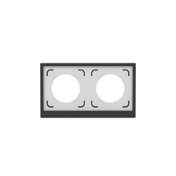 Рамка 2 поста IP44, KANT, черный уголь
