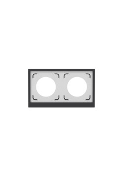 Рамка 2 поста IP44, KANT, черный уголь
