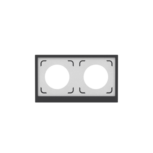 Рамка 2 поста IP44, KANT, черный уголь