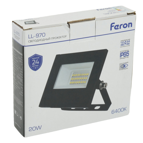 Светодиодный прожектор Feron LL-970 IP65 20W 6400K Светодиодный прожектор Feron LL-970 IP65 20W 6400K