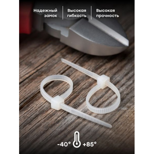 Хомут P6.6 стандартный (б), 2.5x100 (100шт) FlexLock Хомут P6.6 стандартный (б), 2.5x100 (100шт) FlexLock