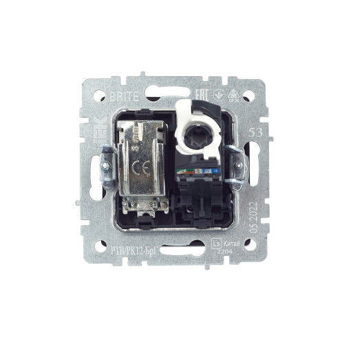 BRITE Розетка двойная TV+RJ45 кат.5E РТВ/РК12-БрГ графит IEK BRITE Розетка двойная TV+RJ45 кат.5E РТВ/РК12-БрГ графит IEK