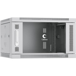 Шкаф коммутационный Cabeus (SH-05F-6U60/45) настенный 6U 600x450мм пер.дв.стекл 60кг серый 390мм 16кг 368мм IP20 сталь