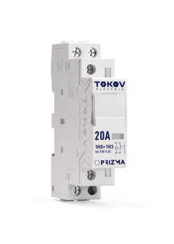 Контактор модульный 18мм 20А 230В АС 1НО 1НЗ PRIZMA TOKOV ELECTRIC TKE-PZ-MC-1-20-230-11