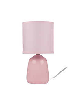 Светильник настольный JH2-02-pk E14 IP20 130х130х255мм керамика; ткань; PVC-пластик роз. JazzWay 5062337