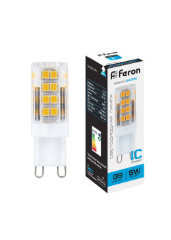 Лампа светодиодная Feron LB-432 G9 5W 175-265V 6400K