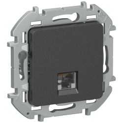 IEKINSPIRIA Розетка компьютерная RJ45 категория 6 UTP 6738331 антрацит IEK