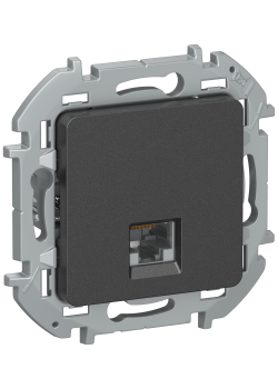 IEKINSPIRIA Розетка компьютерная RJ45 категория 6 UTP 6738331 антрацит IEK