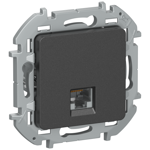 IEKINSPIRIA Розетка компьютерная RJ45 категория 6 UTP 6738331 антрацит IEK