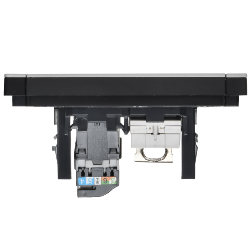 FORTE&PIANO Розетка двойная RJ11+RJ45 кат.5E FP735M металл никель IEK