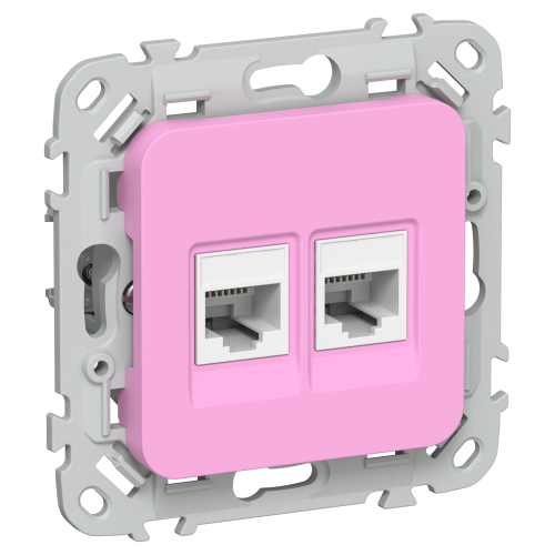 FLITE Розетка 2-местная компьютерная RJ45 категория 5Е UTP РК5е-2-0-ФлПр пурпурный IEK