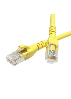 Патч-корд неэкранированный CAT6A U/UTP 4х2, LSZH, жёлтый, 3.0м