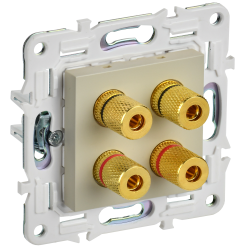 SKANDY Аудиорозетка 4-местная SK-A01B бежевый IEK
