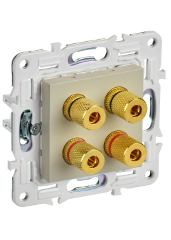 SKANDY Аудиорозетка 4-местная SK-A01B бежевый IEK