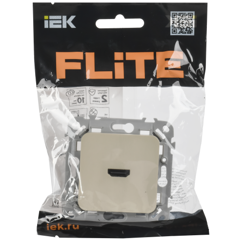 FLITE Розетка HDMI РШДМА-ФлСл сливочный IEK FLITE Розетка HDMI РШДМА-ФлСл сливочный IEK