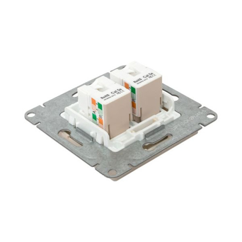Механизм роз., RJ45 (cat5), крем., Эпика EKF