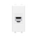 Компьютерная розетка RJ-45 без шторки модульная, кат.5е, Avanti, белое облако, 1 модуль Компьютерная розетка RJ-45 без шторки модульная, кат.5е, Avanti, белое облако, 1 модуль