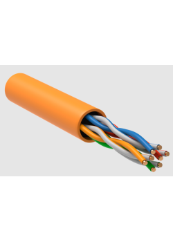 ITK Витая пара U/UTP кат.5E 4х2х24AWG solid LSZH нг(А)-HF оранжевый (305м) РФ/Т