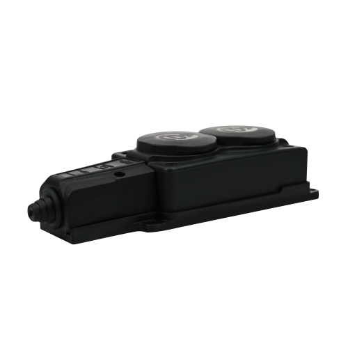 MULTISET Колодка 2х розетка 2К+З каучуковая 16 А/250 В IP44 ЧЁРНАЯ MULTISET Колодка 2х розетка 2К+З каучуковая 16 А/250 В IP44 ЧЁРНАЯ