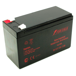 Батарея POWERMAN Battery CA1272, напряжение 12В, емкость 7Ач,макс. ток разряда 105А, макс. ток заряда 2.1А, свинцово-кислотная типа AGM, тип клемм F2, Д/Ш/В 151/65/94, 2.21 кг./ Battery POWERMAN Battery CA1272, voltage 12V, capacity 7Ah, max. discharge cu